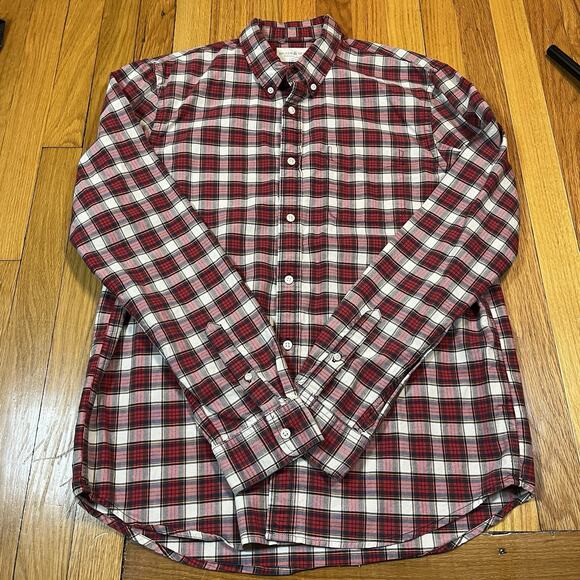 Denim & Supply Lot of 2 Mens Large Plaid ButtonDown Shirt Ralph Lauren Green Red - Picture 9 of 15